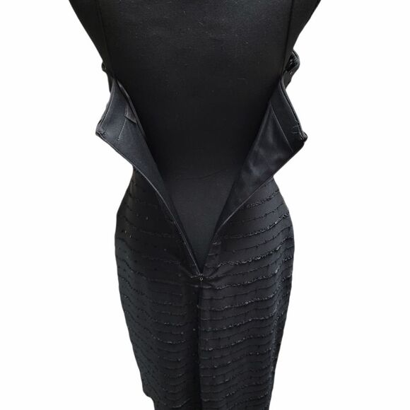 Groupe J.S. Black Spaghetti Strap Dress with Lace Detail Size 4 - Picture 4 of 8